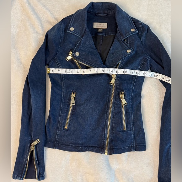 Guess biker denim jacket size xs - Picture 6 of 10
